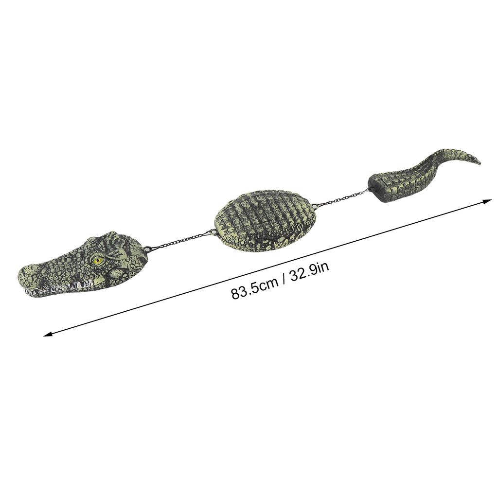 Simulated Floating Crocodile Decoy 3 Segment Plastic Multifunctional Floating  Sculpture Fade Proof for Garden Pool