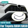 Для Toyota RAV4 XA50      2024 RAV 4 Гибрид ABS Автомобильная Передняя Решетка Решетки Декоративная Накладка Рамка Аксессуары