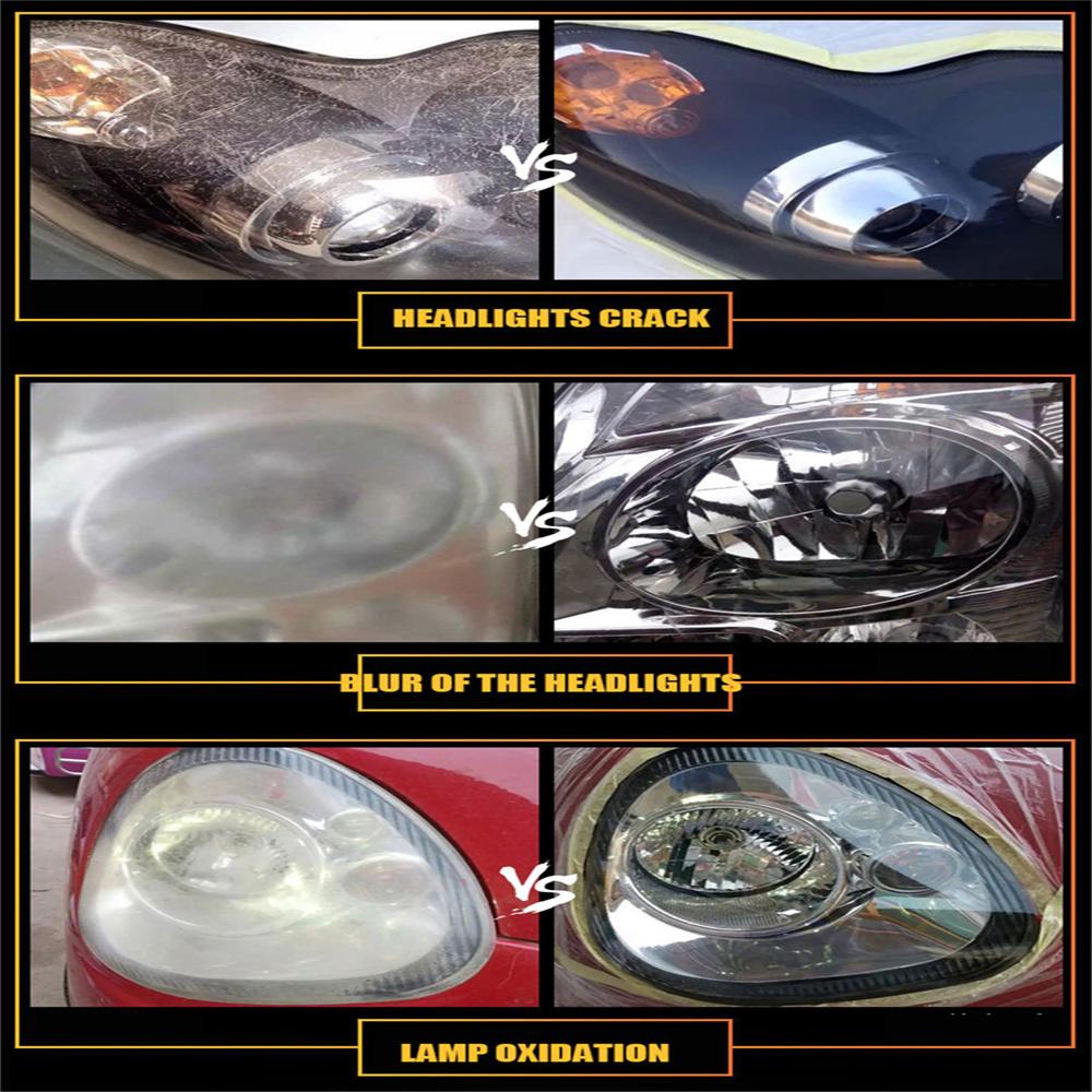 Царапины на линзах фар автомобиля, пожелтение, старение, помутнение, растрескивание, набор для восстановления, фара восстановленная, распылительная чашка