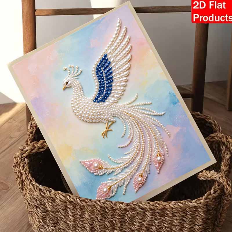 Peacock Pearl Painting DIY Handmade Pearl Painting Art Luxury Gift Home Decoration