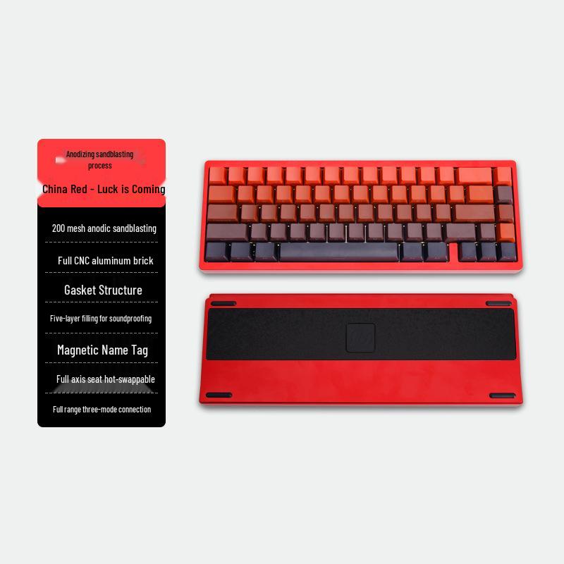 Механическая игровая клавиатура Tuo Tuo из алюминиевого сплава с RGB-подсветкой и трехрежимной настройкой