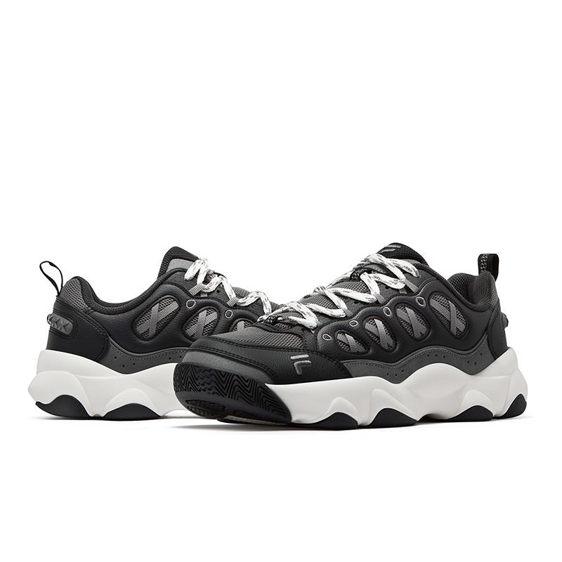 Fila Fusion Водяной медведь Медвежья лапа Обувь Мода Повседневная Ретро Баскетбольные кроссовки Мужские кроссовки Черный Серый T12M543201FBS