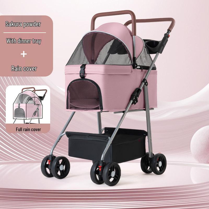 Compact Foldable Pet Stroller for Dogs and Cats