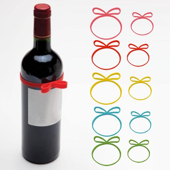 Elastic Silicone Bands 5 Colors & 2 Sizes Rubber Wrapping Bands Reusable Stretch Ribbon for Gift Wrapping Storage Home Office Outdoor Use