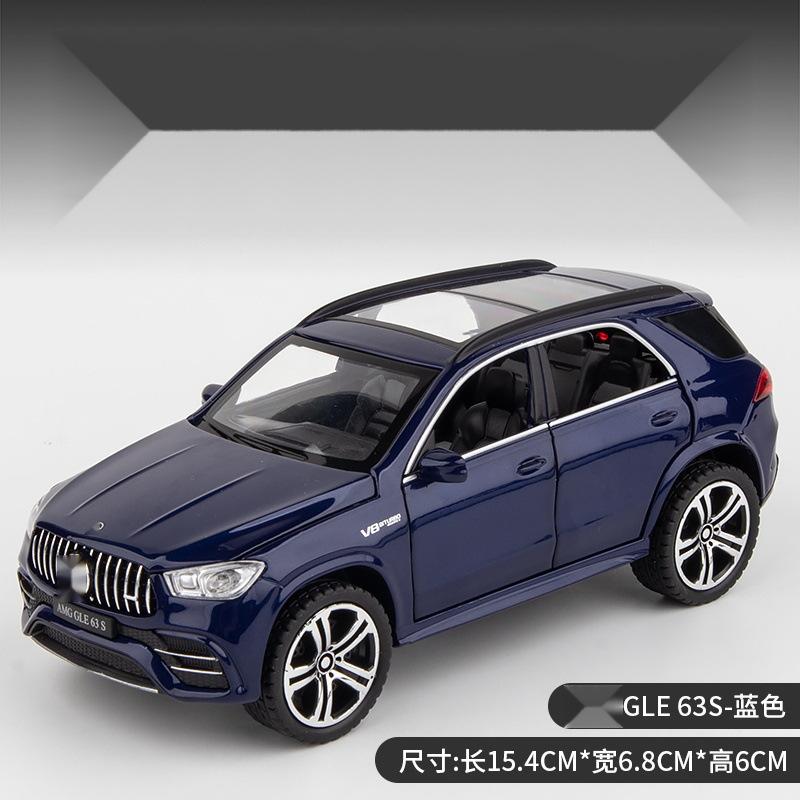 1:32 AMG GLE 63S Внедорожник Металлическая модель автомобиля Литье под давлением Оттяжная назад Металлические транспортные средства Модель-симулятор Внутренние украшения автомобиля Подарок