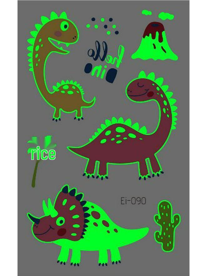 Светящиеся в темноте тату-наклейки динозавров для детей - Веселье для вечеринок и костюмов