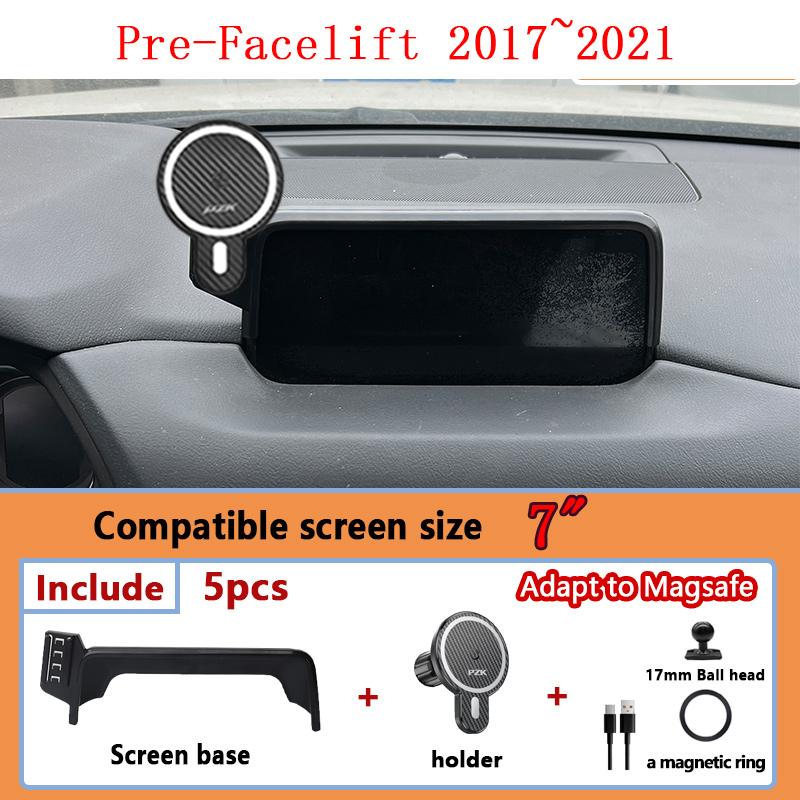 LHD For Mazda CX-5 KF MK2 2017~2025 Car Phone Holder Rotating GPS Navigation Screen Mobile Mount Bracket Stand Auto Accessories