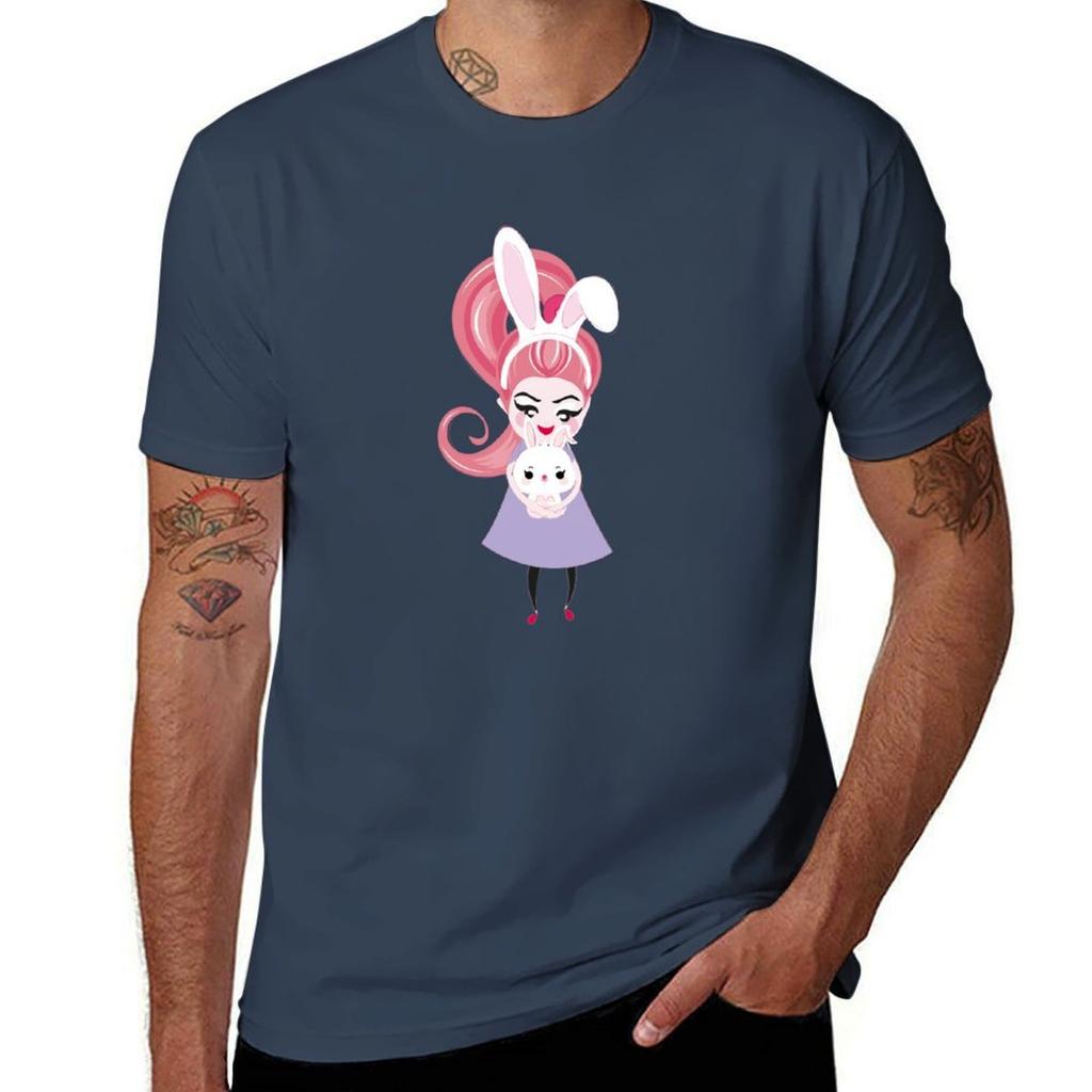 Easter Bunny TShirt Casual Fashion Short Sleeve Cotton TShirt