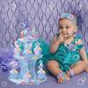 3-х уровневая подставка для кексов с русалкой, украшение для тематической вечеринки, держатель для торта, стеллаж для хранения десертов, башня, детский душ, принадлежности для дня рождения для девочек