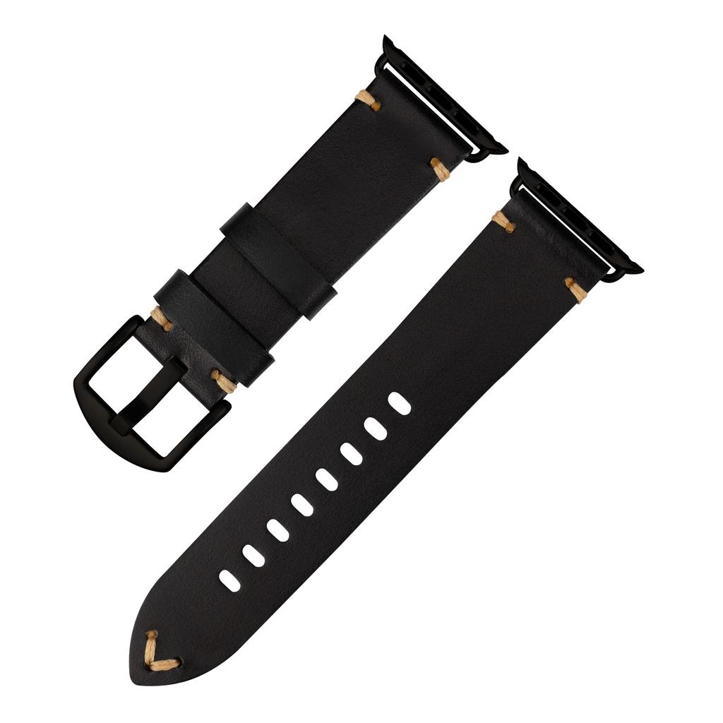 Оригинальный кожаный ремешок для часов из коровьей кожи, замена для Apple Watch Series 3 4 5 6 7 8 9 S9, прочный аксессуар-браслет для смарт-часов