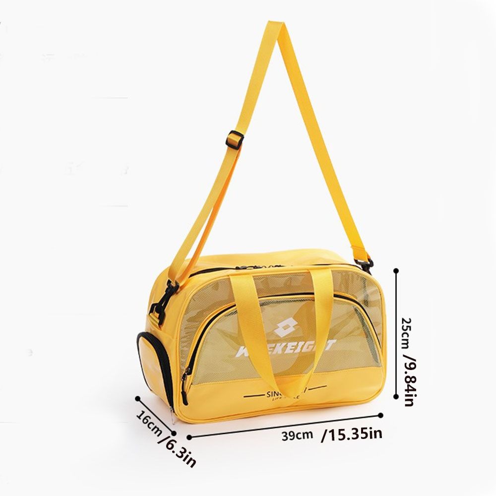 Large Capacity Transparent Fitness Bag With Strap Beach Handbag Portable Clear Wash Bag Swmming
