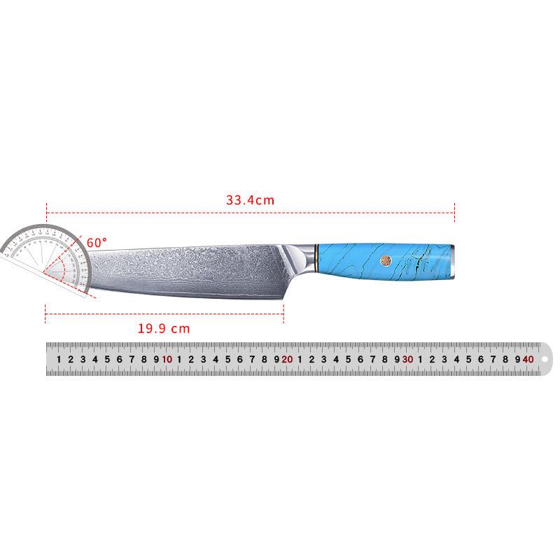 Damascus Steel Kitchen Knives Sharp Chefs Cleaver Sashimi Santoku Slicing Nakiri Paring Boning Paring Utility Knife Resin Handle