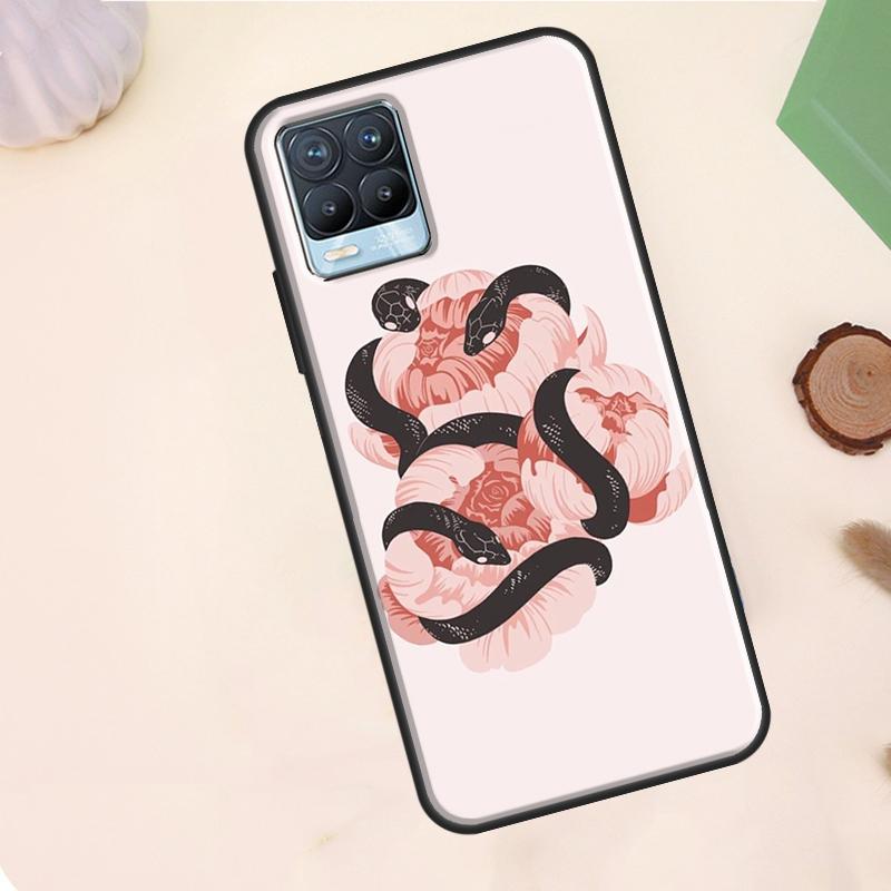 Чехол-арт с изображением змеи для Realme C67 C71 C63 C61 C55 C51 C53 C35 C65 C75 11 12 13 14 Pro Plus GT6 GT7 15 Pro