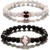 UEUC King&Queen Crown Distance Couple Bracelets His and Her Friendship 8mm Beads Bracelet