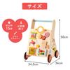 Edutē I'm Toy Baby First Walker, Тележка-толкалка, Деревянная игрушка-погремушка, Развивающая игрушка для малышей, Подарок на 1-й день рождения для мальчиков и девочек, Мягкие цвета