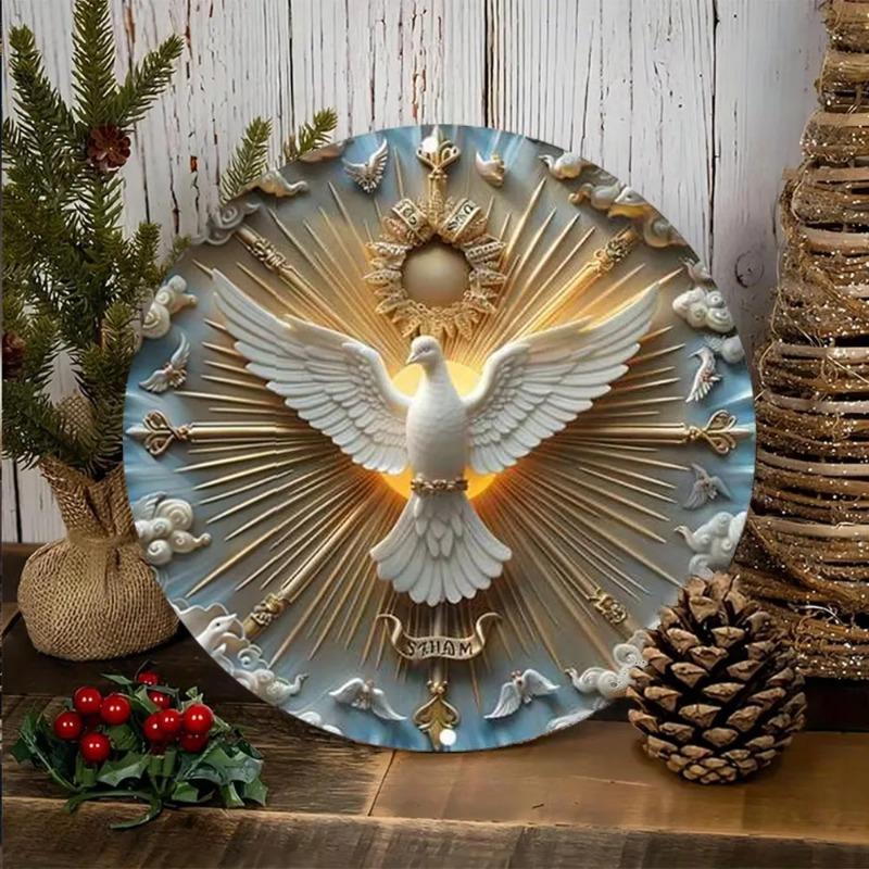 Христос Дух Голубь настенное искусство дерево 3D рельеф, Добро пожаловать на дверь деревенский деревянный знак голуби мира входная дверь знак на стену фермерского дома украшения дверь вешалка