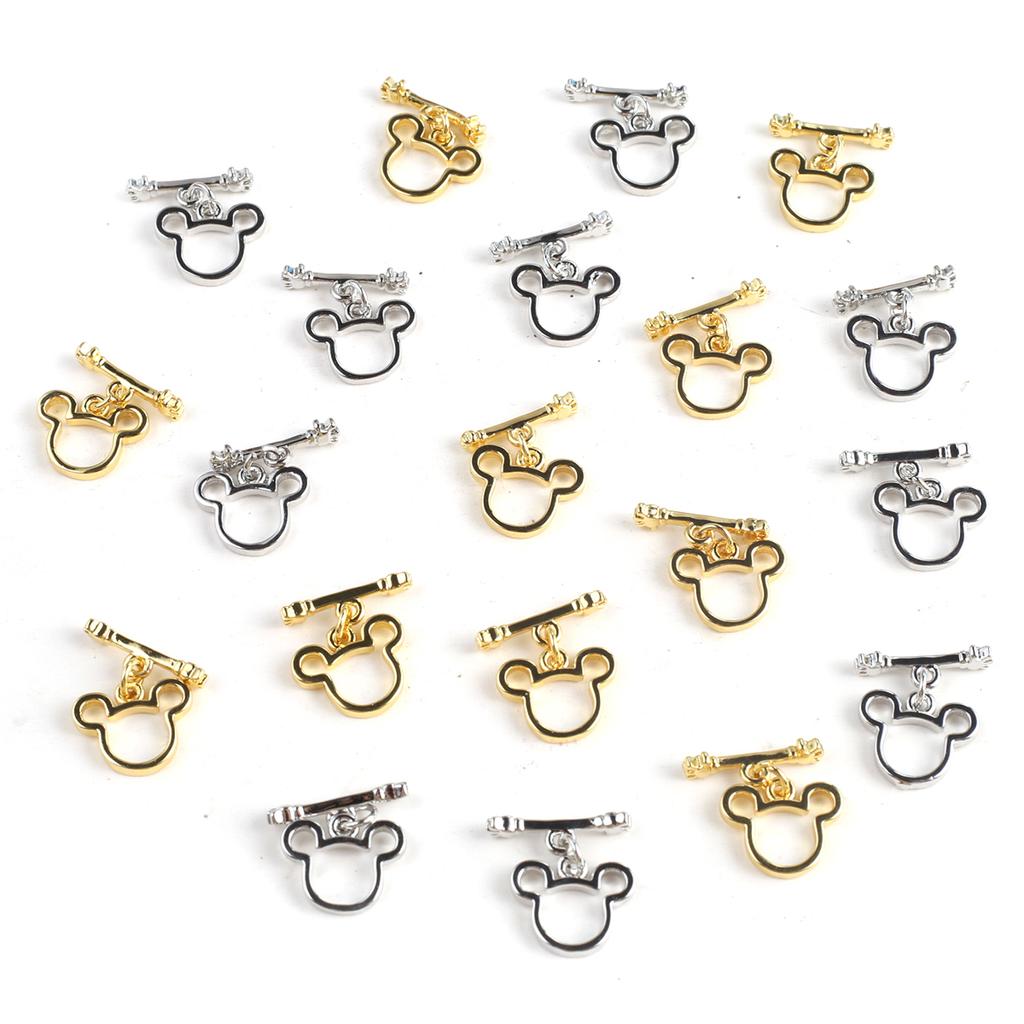 4 шт. OT медвежьи застежки для ожерелья, браслета, латунная пряжка, крючки, разъем для DIY, аксессуары для изготовления ювелирных изделий