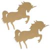 2 Wooden Mdf Unicorn Silhouettes 25.5 Cm
