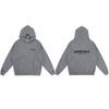 Unisex Oversized Hooded Sweatshirt With Flock Letter Print Soft Cotton Blend Warm Lined