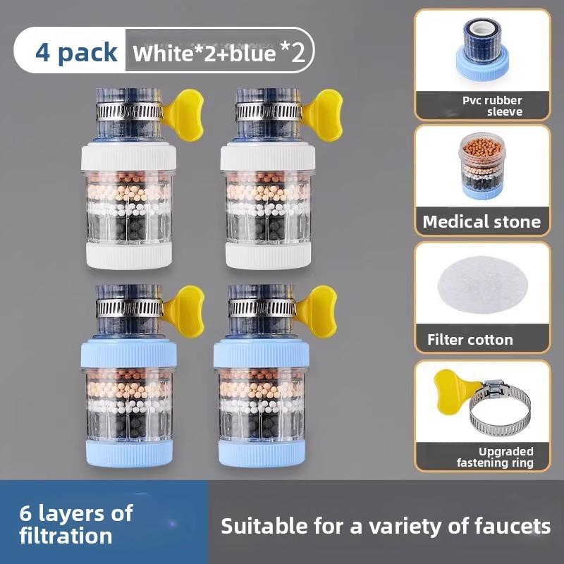 Фильтр для крана с 6-ступенчатой очисткой – Экономитель воды с защитой от брызг (Майфаньский камень) для кухни