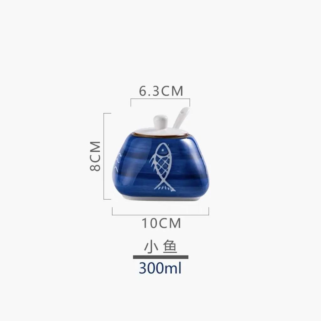 Японская емкость для приправ, бутылка-горшочек 300 мл, керамический китайский антиквариат, набор для соли и специй, кухонная емкость для смальца, перечница, масленка, бытовая