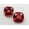 Reddish-Orange Spinel 14+ Ct Cushion Cut Pair Fabulous Certified Loose Gemstone