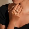 Flower Shape Starfish Ring Exaggerated Flower Ring Fashion Pearl Ring  Daily Wear
