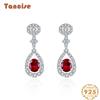 Tancise 925 Sterling Silver Zircon Earrings Drop Earrings for Women Wedding Party Gifts