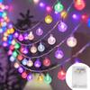 Battery Operated Crystal Ball String Lights Waterproof LED Fairy Lights with 8 Modes for Outdoor Garden Tree Patio Party Decoration