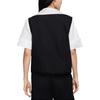 Nike Спортивная одежда Essentials Series Двусторонняя молния Свободный тканый рабочий жилет Женские жилеты Черный Белый FV6311-010