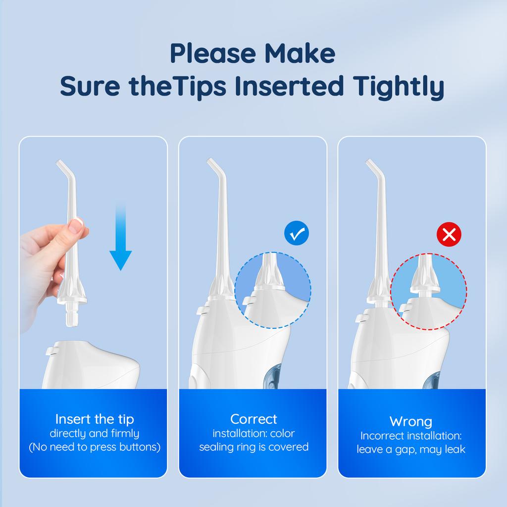 Новый ирригатор полости рта D52Pro, перезаряжаемый ирригатор для полости рта, портативный, 300 мл, 4 насадки, водонепроницаемый очиститель зубов