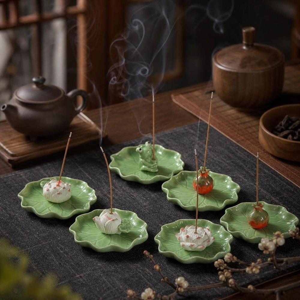 Frog Incense Stick Burner Zen Chinese Style Censer Holder Desk Ornaments Incense Burner Home