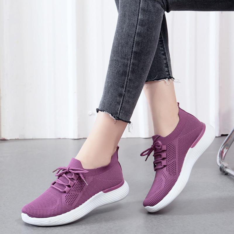 Sneakers women's new mesh fly-woven shoes breathable and comfortable versatile shoes women's casual women's shoes running shoes