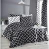 Bedding Set - 1 Duvet Cover 220 X 240 Cm + 2 Pillowcases 60 X 60 Cm - 100% Reinforced Cotton - Black