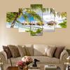 5Panels Beautiful Landscape Wood Bridge House Maldives Canvas Painting Posters And Prints Wall Art Pictures Home Decor No Frame