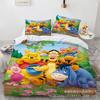 Cute Cartoon Quilt Cover Three-Piece 3D Digital Printing Boys Dormitory Bedding