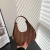 New Fashion Women Bag Retro Felt Impressed Crocodile Underarm Bag Women Shoulder Bag