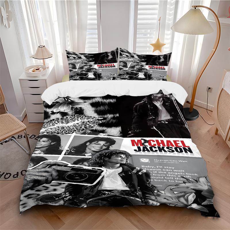 3Pcs Michael Jackson Iconic Moments Bedding Sets For All Sizes New 3D Printed Bed Cover Comforter Duvet Cover Pillowcase Bedroom Decoration