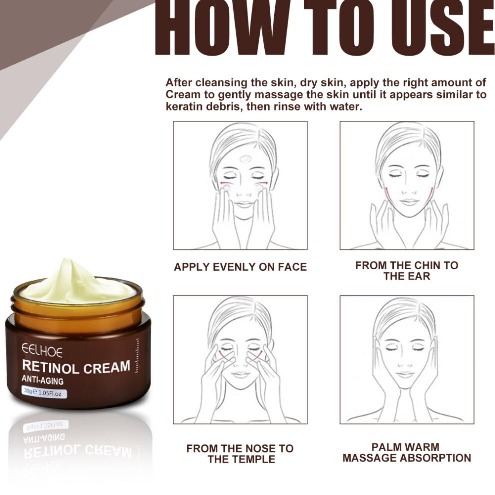 2X Retinol Cream with Hyaluronic Acid & Vitamin C - Anti-Aging, Brightening & Firming Moisturiser for All Skin Types