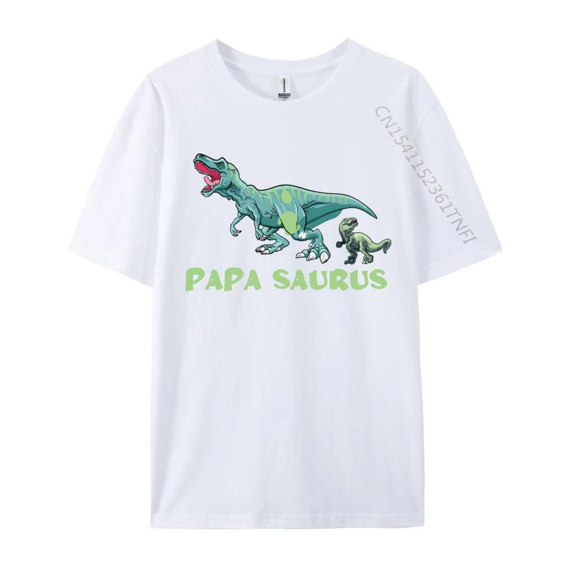 Papasaurus Tshirt Premium Cotton Men Tops T Shirt VALENTINE DAY T Shirt 2024 Newest Fashion Tops Shirts