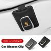 AENTC1 Eyeglass Holder Sticker For Porsche Panamera Cayenne Taycan 718 Macan Carrera-GT 944 Universal Multifunction Suede Car Sun Visor