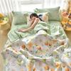 Machine Washable Summer Quilt Single Double Kids Adult Air Condition Thin Blanket Washed Cotton Patchwork Comforter