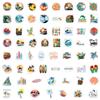 120 Summer Coconut Tree Beach Graffiti Stickers Skateboard Car Mobile Phone Kettle Decoration Stickers
