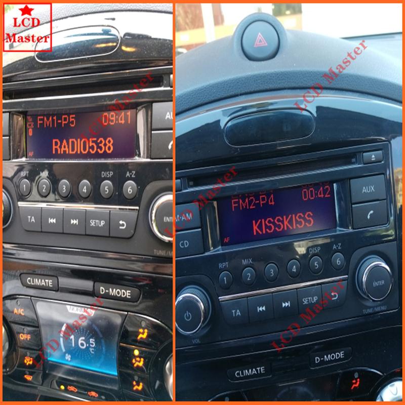 1pcs Car Radio LCD Display Screen for Nissan Qashqai X-Trail Frontier Note Juke Dualis Navara Suzuki Equator Pixel Repair
