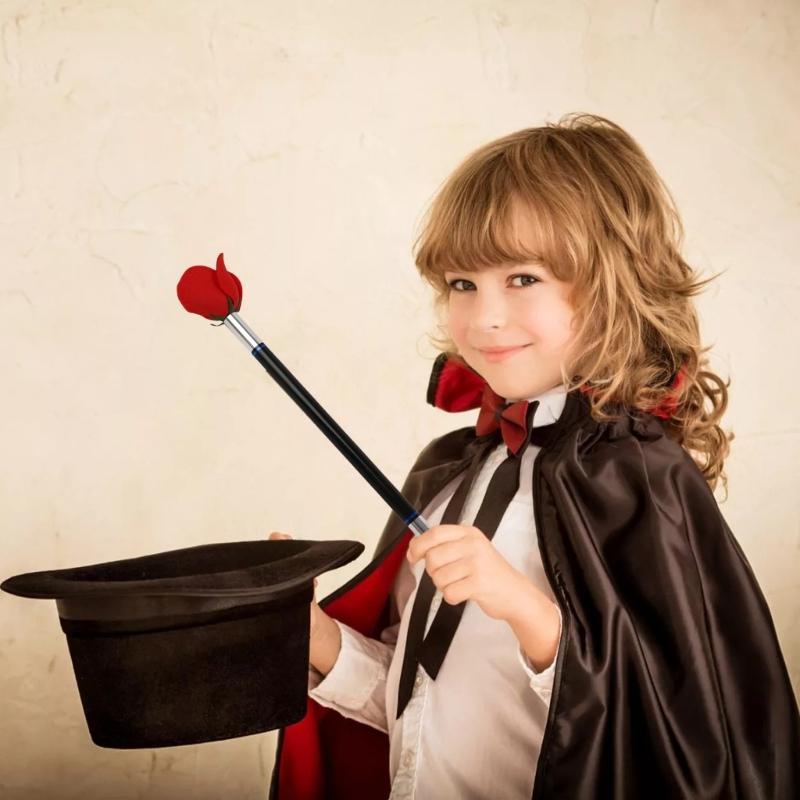 Роза Расцветающая Магия Трюк Палочка С Невидимым Цветком Для Начинающих Выступления Фокусника Крупный План Магия Трюк Реквизит