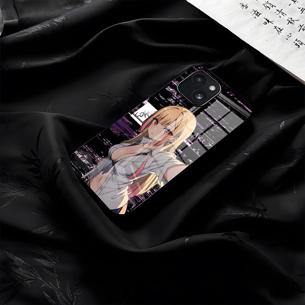 Чехол для телефона Kitagawa Marin Для IPhone 17 Pro Max 16 15 14 Pro Max 13 11 Plus Стеклянная крышка