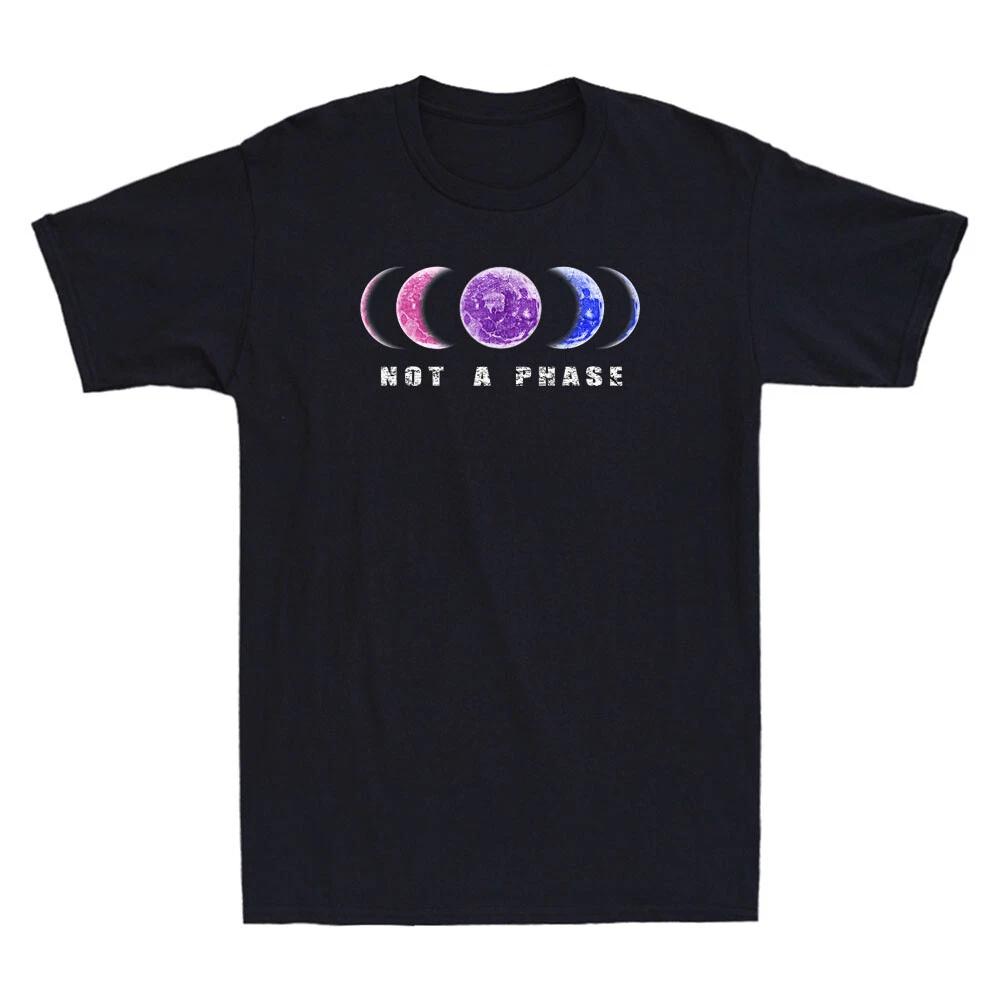 Not a Phase Bi Bisexual with Moon Pride Gay Homosexual Lesbian Vintage T-Shirt