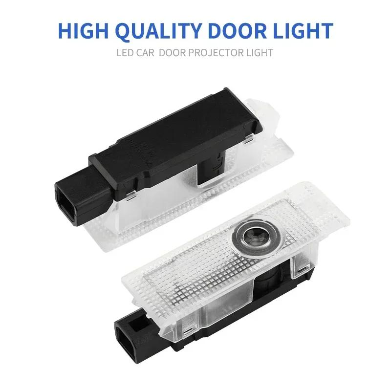2pcs Car Door Lights Logo Projector HD Welcome Lights  For Alfa Romeo Giulietta Mito Giulia Stelvio Brera 147 156 Accessories