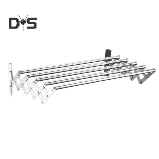 Wall-Mounted Drying Rack Rustproof Corrosion Resistant Expandable Retractable Easy Installation Bathroom Laundry Rack