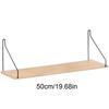 Floating Wall Shelf with Metal Brackets Nordic Display Rack Multifunction Wooden Storage Rack for Balcony Dining Room